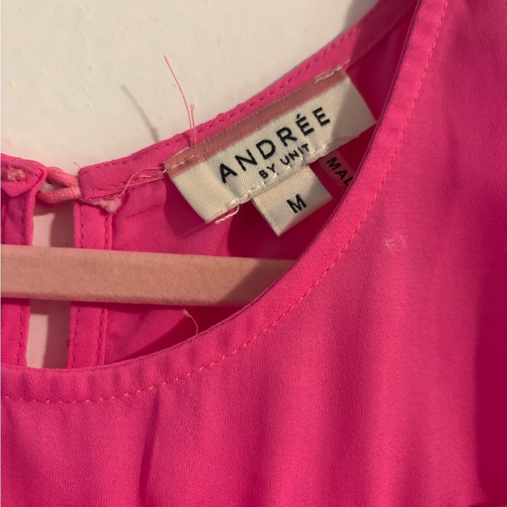 ANDREE BY UNIT Fuchsia Ruffled Blouse - Picture 2 of 4